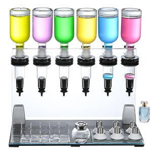 Máquina dispensadora de perfumes para llenado, prueba y degustación con soporte para botellas, manual, de mostrador, de acero inoxidable - Product Image 1