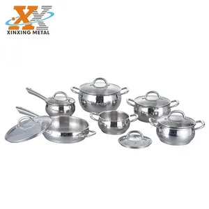 Stainless Steel Non Stick Cookware Set Apple Shape Metal Kitchenware And Cookware Set