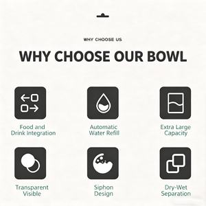 Distributeur automatique de nourriture et de boisson pour chiens et chats, en plastique écologique, portable, en forme de champignon, en gros - Product Image 4