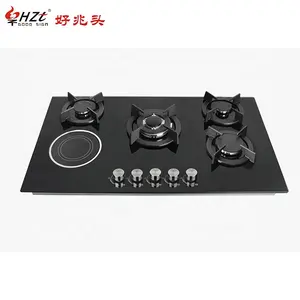 Kitchen appliance tempered glass cooking stoves burner built in ceramic hob gas stove competitive price with 3 gas burner