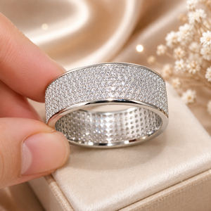 Bijou de luxe en argent avec moissanite taille brillant sertie clos, unisexe, style hip-hop streetwear, cadeau, Haalo Jewels, clarté VVS-VS - Product Image 4