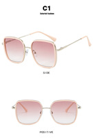 Lunettes de soleil classiques de haute qualité, nouvelle arrivée, monture en métal, logo personnalisé, verres colorés, lunettes de soleil pour femmes et hommes