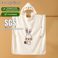 Yuyan dessin animé corail polaire enfant peignoir séchage rapide serviette à capuche cape salle de bain salon utiliser livraison directe disponible