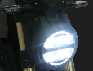 YUAN <span class=keywords><strong>LU</strong></span> Luminoso LED Tipo B 10-30V DC Luz Concentrada Kit de Modificación y Actualización de Faro de Motocicleta 8/7/5 Lentes Modelo 7 Pulgadas - Product Image 3