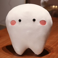 Coussin dentaire personnalisé en forme de dessin animé, rembourré en coton PP 3D, avec expression faciale mignonne, poupée en forme de dent, ornements de dentiste, cadeaux en peluche apaisants pour bébé