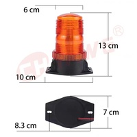 10-80V LED-Blitzleuchte für Gabelstapler, gelbe Notfall-Blinkleuchte für die Dachmontage, Warnleuchte für den Straßenverkehr