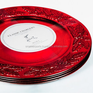 Vente en gros ensemble de quatre assiettes de présentation en métal personnalisées bonne qualité assiettes de vaisselle décoratives de table écologiques Commande minimum 100 pièces - Product Image 5