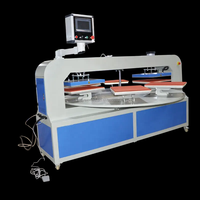 SUNYEX Presse à Chaud Rotative Automatique pour T-shirts à Double Plaque Chauffante Pneumatique, 6 Supports, Personnalisée, Pi Plastic