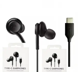 سماعات الأصلي نوع C سماعات أذن بأسلاك في الأذن لسامسونج Note20 جدا S22 S21 S20 جدا Note10 زائد سماعة USB C