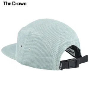 Casquette structurée 6 panneaux en velours côtelé avec logo personnalisé, visière plate et patch tissé – Vente en gros par le fabricant - Product Image 4