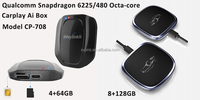 Boîte CarPlay sans fil Ai Box CP-708 4+64G/8+128G Deux apparence QCOM6225 8 cœurs Système Android 13.0 GPS intégré