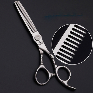 Tijeras de corte de entrenamiento capilar de 6 pulgadas con logotipo personalizado, tijeras de adelgazamiento planas, tijeras de peluquería de acero inoxidable, <span class=keywords><strong>estilista</strong></span> - Product Image 2