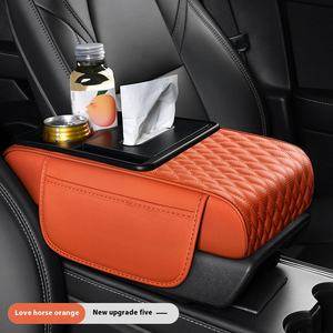Reposabrazos de coche de cuero multifuncional 5 en 1, funda Universal para todas las estaciones, portavasos delantero con caja, organizador de almacenamiento - Product Image 6
