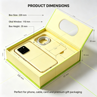 Boîte cadeau en papier avec couvercle rabattable personnalisé et insert pour emballage de téléphone portable