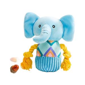 Jouet en peluche géométrique amusant et apaisant pour chats et chiens, résistant aux morsures, avec nœud et motif vocal pour stimuler les dents - Product Image 5