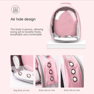 Breathable Transparent Travel Carrier Carrying Basket <b>Backpack</b> <b>Cat</b> Dog Bag - Product Image 3