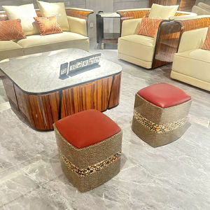 Table d'appoint en marbre de style italien avec <span class=keywords><strong>cadre</strong></span> en bois, table basse moderne pour salon, villa de luxe, hôtel, usage résidentiel haut de gamme - Product Image 2