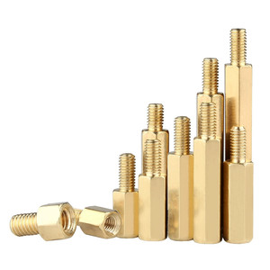 Tornillos espaciadores de separación de cabeza hexagonal macho y hembra de aleación de cobre de latón M3 M4 M5 personalizados de fábrica profesional - Product Image 4