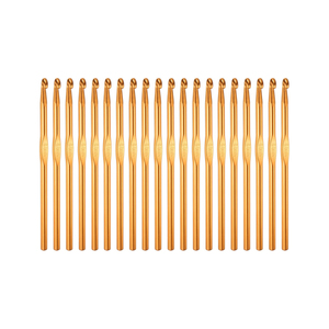 Juego de 12 Agujas de Ganchillo Ergonómicas de Aluminio de 2-8 mm, Agujas de Tejer, Hilado para Manualidades, Juego de Ganchos de Ganchillo de Aluminio Multicolor - Product Image 1