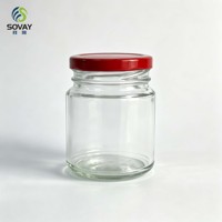 Stoples Kaca Bening Mulut Lebar 200ml untuk Acar, Marmalade, Chutney, dan Selai Buatan Sendiri