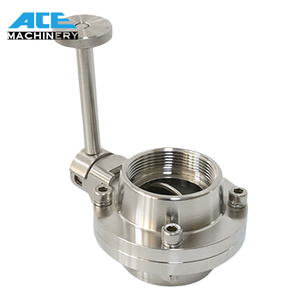 Ace Wenzhou Stainless <b>Steel</b> Manual Sanitary Rubber Seat High Performance Weld Butterfly Valve - Product Image 3