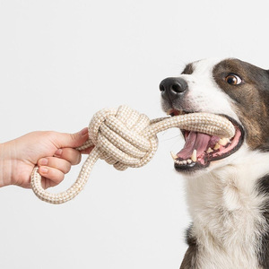 Juguete para Perros de Cuerda con Nudos, Diseño Antidesgarro, Estilo Interactivo de Cáñamo y Algodón, Pelota de Cuerda para Masticar en Casa, Modelo Tira y Afloja, Directo de Fábrica - Product Image 3