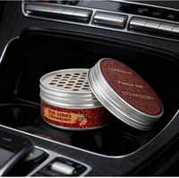 Désodorisant de voiture moderne en fibre solide, parfum longue durée, boîte en aluminium, emballage en tissu, ornement désodorisant pour voiture