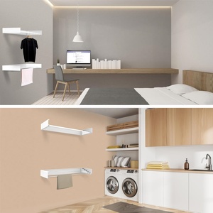 Porte-vêtements mural rétractable, étendoir à linge pliable et extensible pour l'organisation - Product Image 4