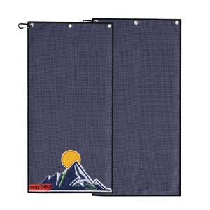Serviettes de golf en microfibre gaufrée magnétiques avec impression de logo par sublimation, vente en gros à prix abordable - Product Image 2