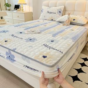 Chapeau de lit en polaire de lait avec coton antibactérien imprimé corail polaire Falai ensemble de literie hôtel et usage domestique - Product Image 3