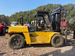 Chariot élévateur diesel Komatsu FD160 d'occasion de haute qualité, 16 tonnes, moteur, pompe, boîte de vitesses inclus, rapport inclus, origine Japon - Product Image 2