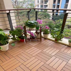 SHENGCHENG Modern Design Durable Anti-Slip Waterproof WPC <b>Interlocking</b> Decking <b>Tiles</b> for Outdoor - Product Image 6