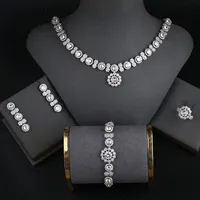 Set Perhiasan Pernikahan CZ Zirkon Afrika, Set Perhiasan Mewah Jaminan Kualitas Tinggi 2022 untuk Pengantin
