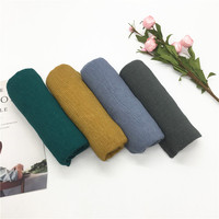 CCY Foulard Musulman Hijabs en Coton et Lin Nouveau Foulard Islamique Ethnique Malaisien Châles Dubaï Foulards Hijab Musulman