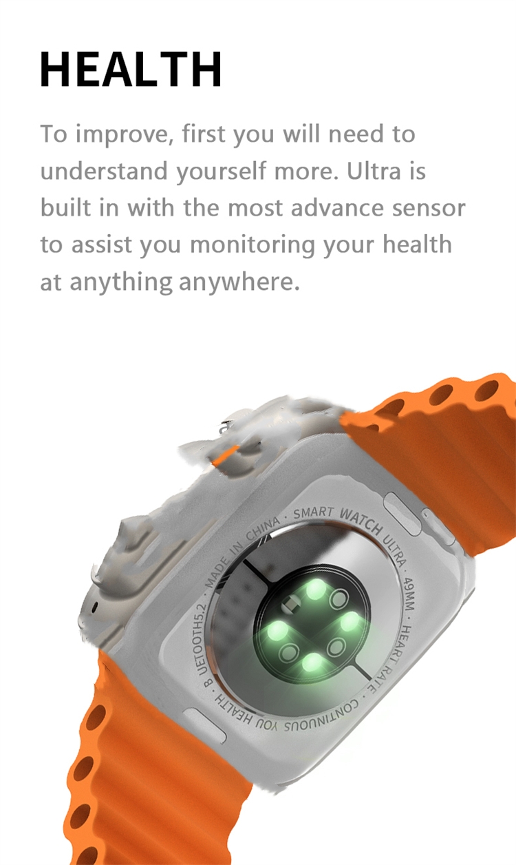 New Original 49MM HW8 Ultra Max Smart Watch Series 8 NFC Smartwatch BT Call IP68 Waterproof Wireless Charging Reloj Inteligente