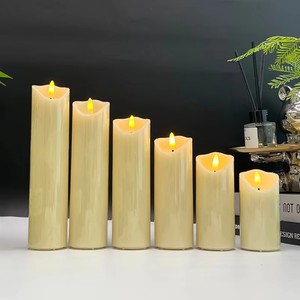 شمعة <span class=keywords><strong>LED</strong></span> تعمل بالبطارية مع وظيفة التحكم عن بعد، مصنوعة من شمع البارافين، مناسبة للأعراس وأعياد الميلاد والكريسماس وديكور المنزل - Product Image 3