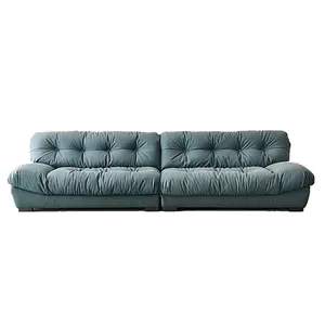 Sofá estofado confortável com moldura de madeira maciça, sofá secional para sala de estar, design luxuoso Liz