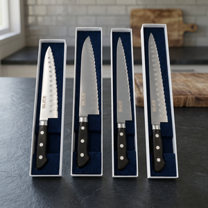 Cuchillo de Chef Gyuto de Acero Inoxidable Seki Japan con Hoja Dentada y Mango de Plástico, Diseño Ambidiestro - Product Image 3