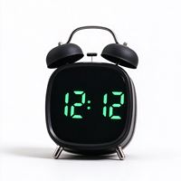 Jam Alarm LED Digital Siap Kirim Dengan Tampilan Suhu dan Kelembapan, Lampu Malam Bertenaga USB, Jam Meja untuk Anak-Anak dan Asrama