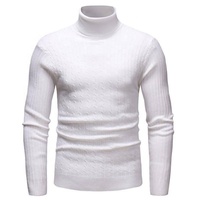 Suéter de Punto para Hombre, Cuello Redondo, Corte Ajustado, Talla Grande, para Invierno