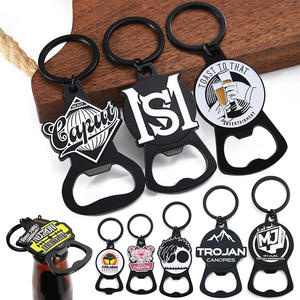 Ihr Eigener Flaschenöffner mit Metall-Logo, Schwarze Zinklegierung, Emaille, Bar-Bier-Flaschenöffner aus Metall, 2D/3D-Buchstaben, Marken-Flaschenöffner-Schlüsselanhänger - Product Image 1