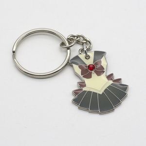 Porte-clés Manga Japonais Sailor Moon, Porte-clés Anime Personnalisé en Alliage de Fer et de Zinc, Porte-clés en Métal 2D avec Émail Souple et Époxy - Product Image 1