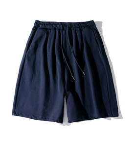 Pantalones Cortos Deportivos de Baloncesto para Hombre, Estilo Urbano, de Lana, Personalizados, 100% Algodón, Tinte Liso, Casuales, Transpirables, con Cintura Elástica - Product Image 4