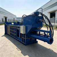 Presse à balles hydraulique horizontale entièrement automatique pour métaux ferreux, machine de compactage haute densité pour le recyclage de l'acier, du cuivre et de l'aluminium