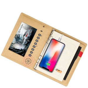 Ensemble VIP de luxe, agenda numérique électronique noir avec logo personnalisé, chargeur de <span class=keywords><strong>téléphone</strong></span>, carnet intelligent avec batterie externe et USB - Product Image 4