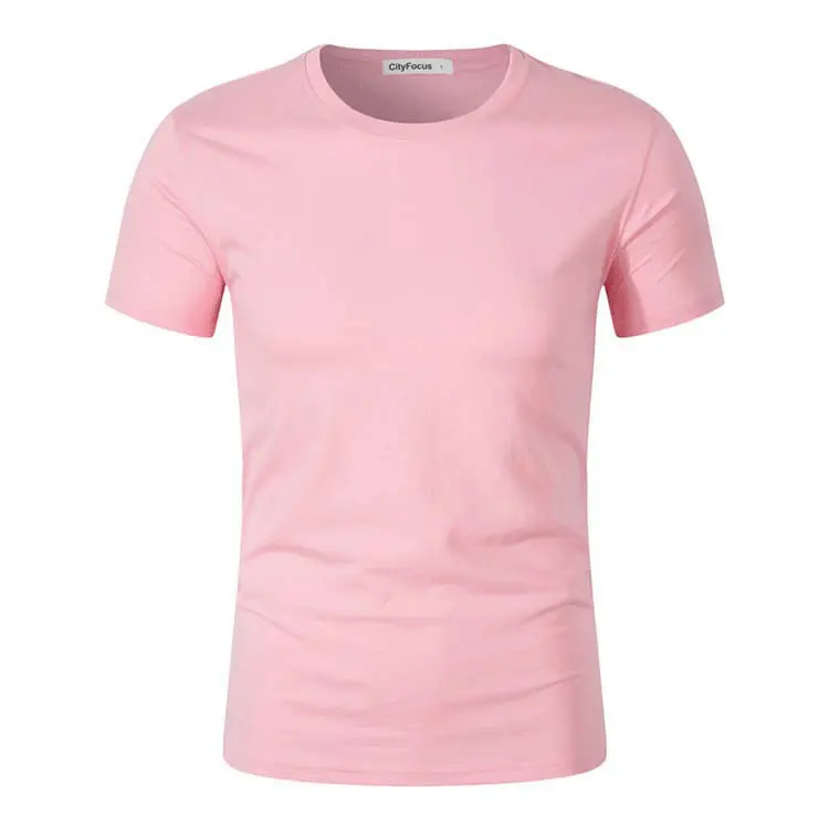 Oem white cotton elastane t shirt basic,custom mens casual fitness white pink t shirt men t - shirt,men gym basic t-shirt