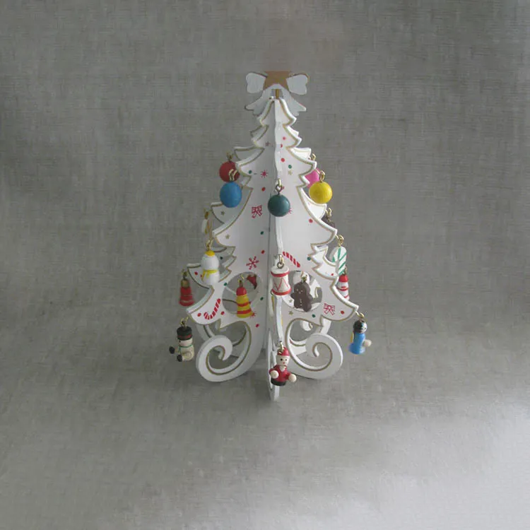 עץ חג המולד עץ חג מולד קישוטי קישוטים 6 חתיכות של עץ עם קטן תליוני חג המולד מתנות חג המולד דקור