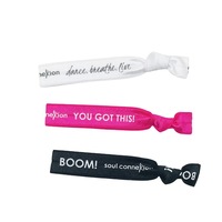 BELLEWORLD Élastiques à cheveux en ruban noué avec impression par sublimation de logo personnalisé, sans pli, pour queue de cheval, bracelet, vente en gros