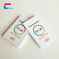 Carte-cadeau Google Play multifonctionnelle, technologie RFID NFC, matériau PVC, étanche, taille carte bancaire, pour les avis Google
