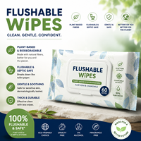 Lingettes humides jetables pour toilettes, fabrication OEM, lingettes hygiéniques biodégradables durables avec des fibres naturelles douces
